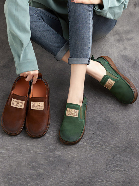 Women Summer Casual Suded Leather Flat Shoes ZZ1039