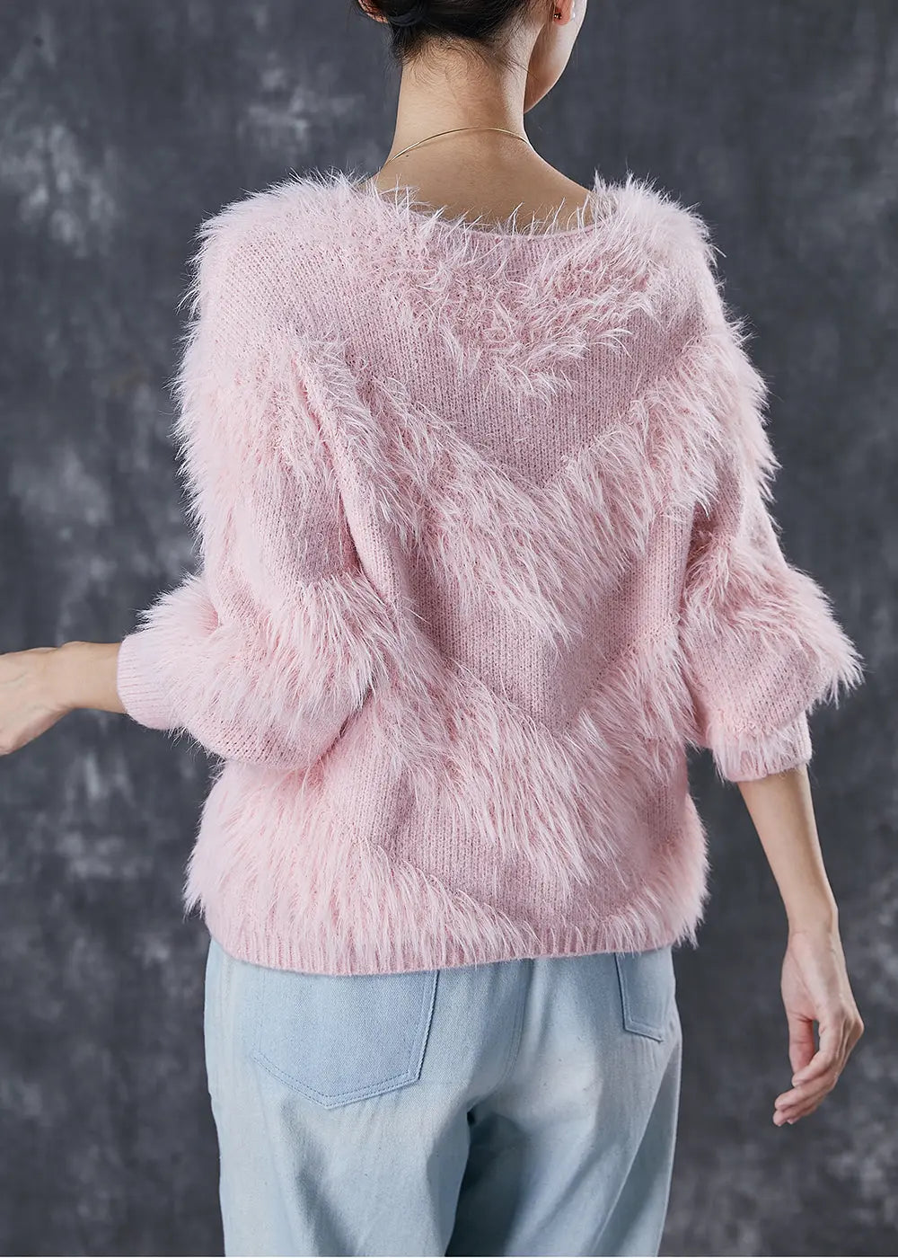 Boho Pink Tasseled Thick Knit Sweaters Winter Ada Fashion