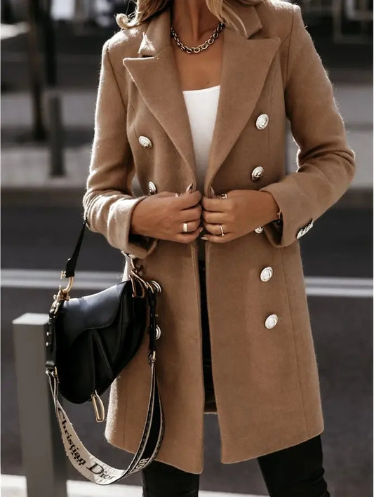 Long Sleeve Wool Blend Casual Coats Outerwear adawholesale