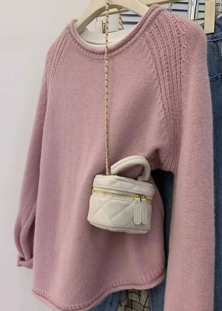 Modern Rose Oversized Cozy Knit Sweaters Spring Ada Fashion