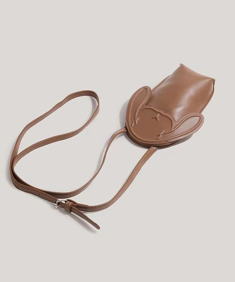 Style Brown Cartoon Faux Leather Messenger Bag Ada Fashion