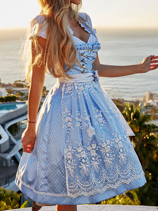 Sweet Oktoberfest Dirndl Lace Dresses Cosplay Costume AD131 mysite