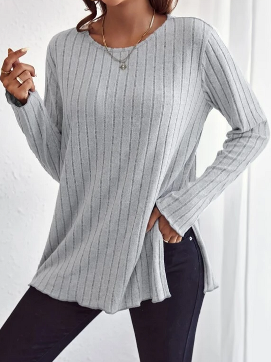 Plain Casual Crew Neck Loose Top ZY234