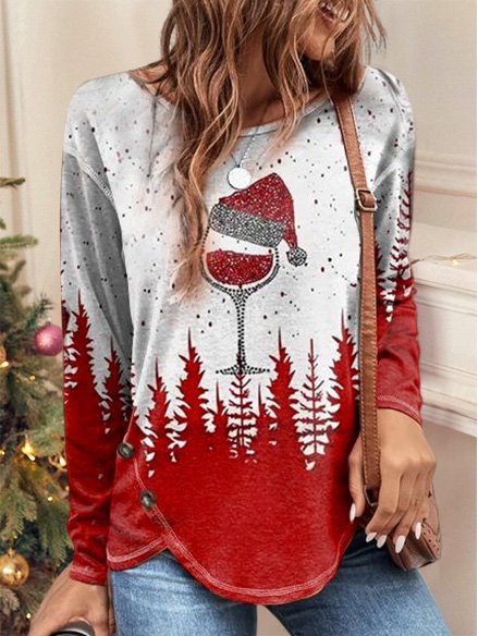 Christmas Casual Buckle T-Shirt ZY30