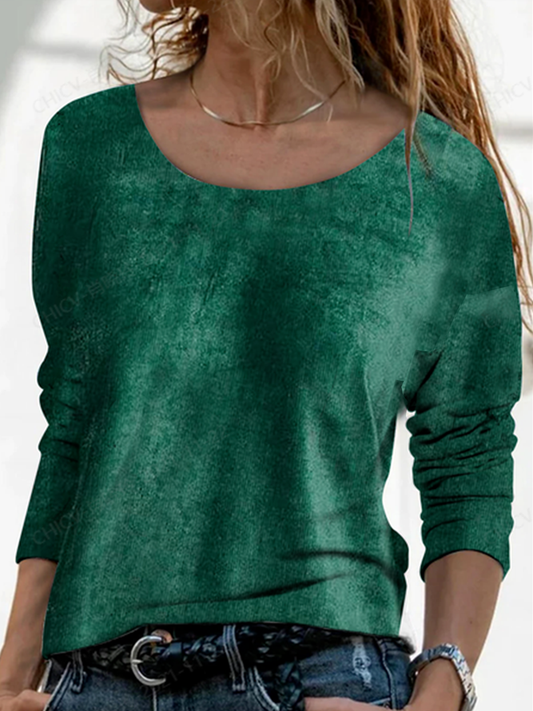 Long sleeve round neck plain patterned velvet Korean velvet elastic fabric Christmas top T-shirt women KM32