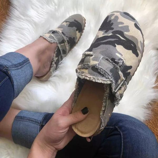 Fashion camouflage Print Canvas Slippers AR0419