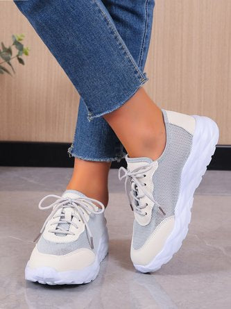 Breathable Mesh Split Joint Casual Lace-Up Sports Shoes CN95